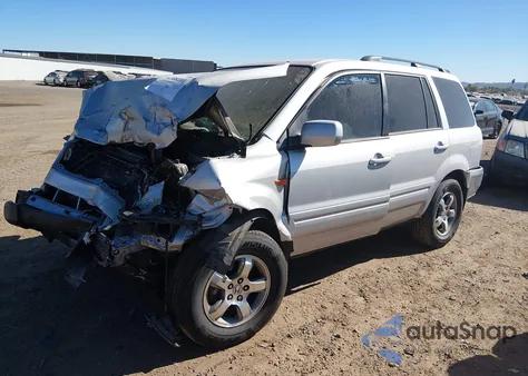2007 Honda Pilot Ex from USA, damaged, VIN 5FNYF284678046495